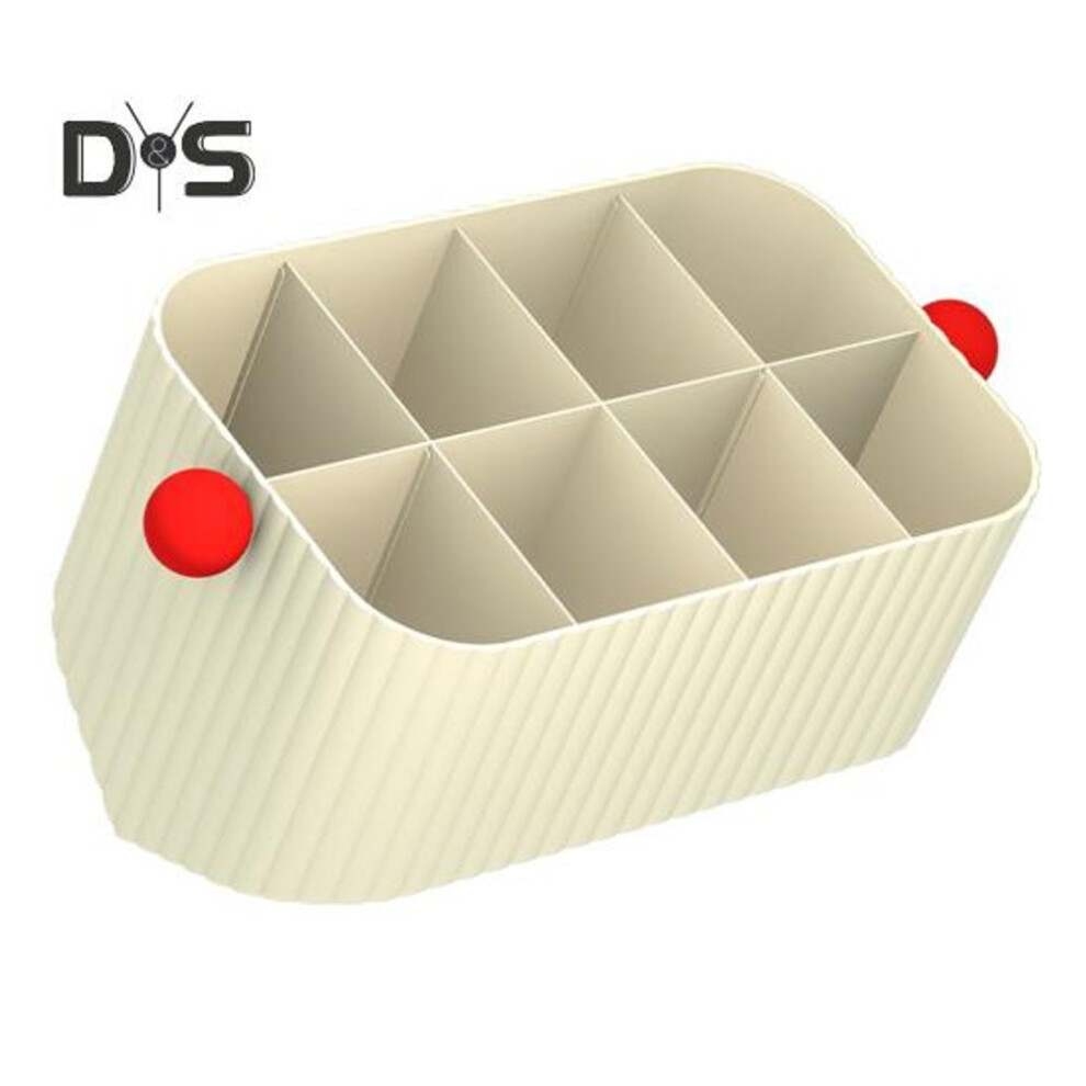 Desktop Pens Organizer 8 Compartments Angled Pen Holder Desk Storage Box For Pens Stationery Art Supplies