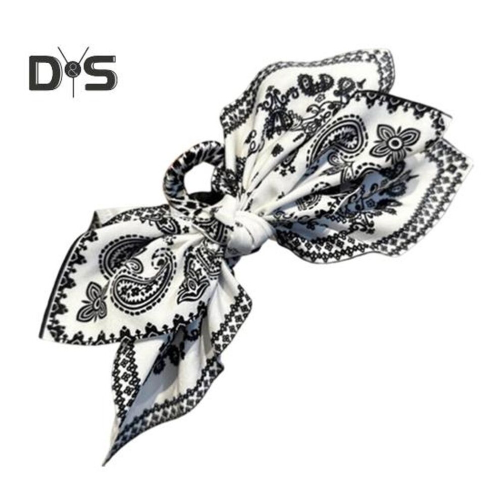 (as the picture, A) Women Bow Hair Claw Clips Double-sided Cashew Nut Pattern Hair Clip Large Bowknot Hairpins Barrettes For Long Short Hair Accessories