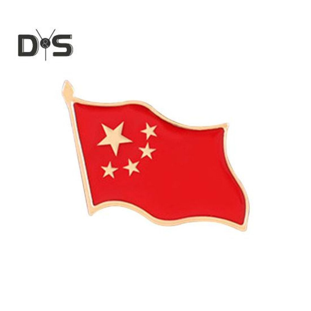 (as the picture, B) China Red Flag Map Shape Brooch National Day National Flag Brooch Pin Suits Sweater Badge Clothing Accessories