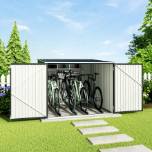 205cm D Metal Outdoor Bike Shed Bicycle Storage Shed