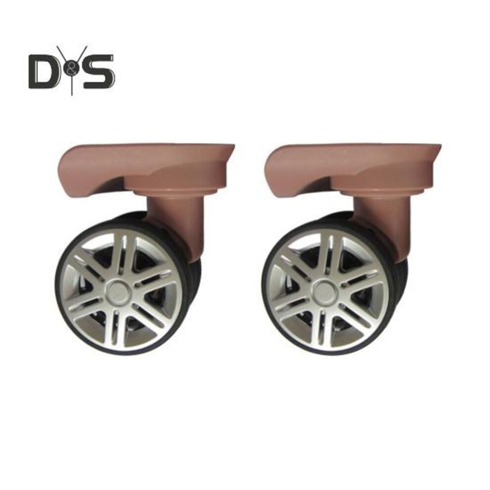 (as the picture, D) 1 Pair Universal Replacement Wheels Low Noise Double-row Large Size Trolley Case Luggage Wheel Repair Travel Suitcase Parts Accessories Wheel