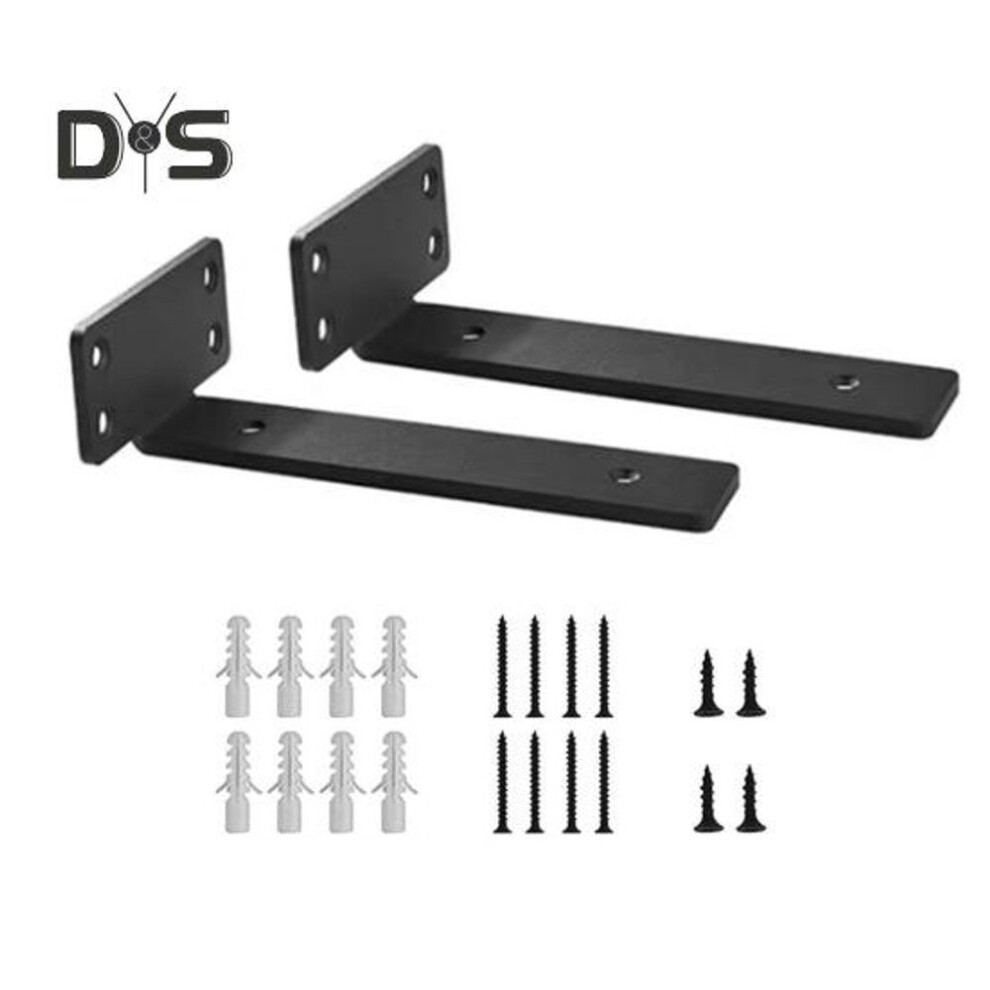 (as the picture, 30cm 2pcs) 2pcs Wall-mounted Brackets Strong Load-bearing Rustproof Corrosion Resistant Easy To Install Concealed Shelf Furniture Holder