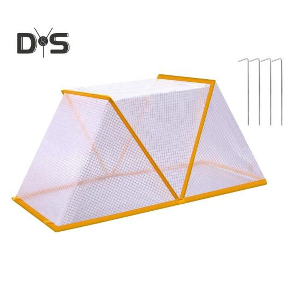 (as the picture, L) Garden Row Plant Protector Foldable Raised Garden Beds Plant Nursery Cover With Ground Nails Vegetable Rows Guard Greenhouse For Protecting Plants