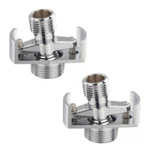 (As show, One size) 2x Adjusting The Angle Of Intake Pipe Copper Shower Head Angled Curved Foot Eccentric Screw Corner-C