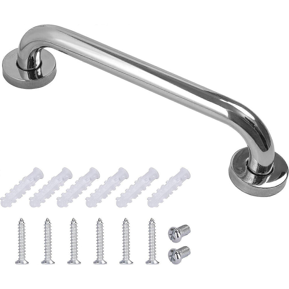 Kikidex (As Show, One Size) Stainless Steel Grab Bar Bathroom Bathtub Handle For Toilet Toilet For Elderly/Disabled/Children/Pregnant 30Cm