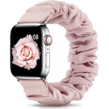 (As show, One size) Compatible for Apple Watch Straps Scrunchie 38mm 40mm 41mm 42 mm 44mm 45mm,Soft Printed Elastic Solo Loop Straps Women Compatible with iwatch Series