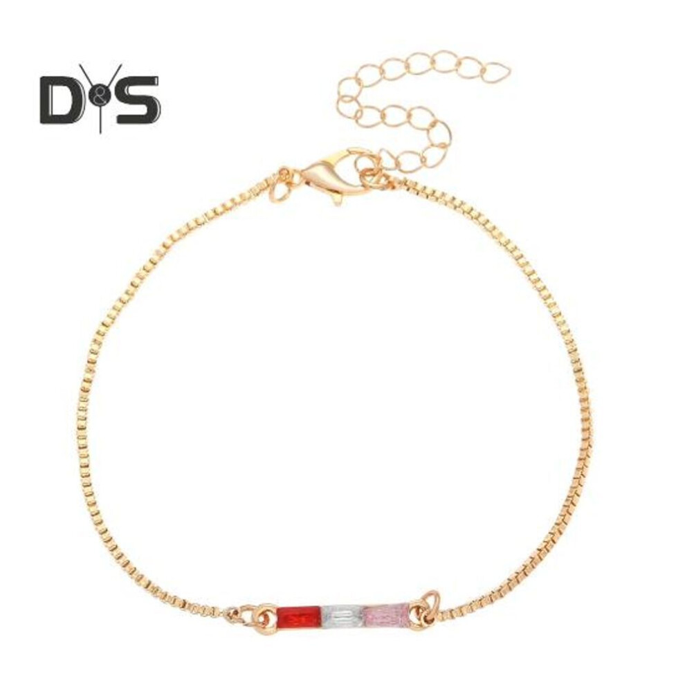 (as the picture, C) Heart Bracelets For Women Handmade Faux Diamond Color-blocking Heart Bracelet Friendship Jewelry Gift For Girls Ladies