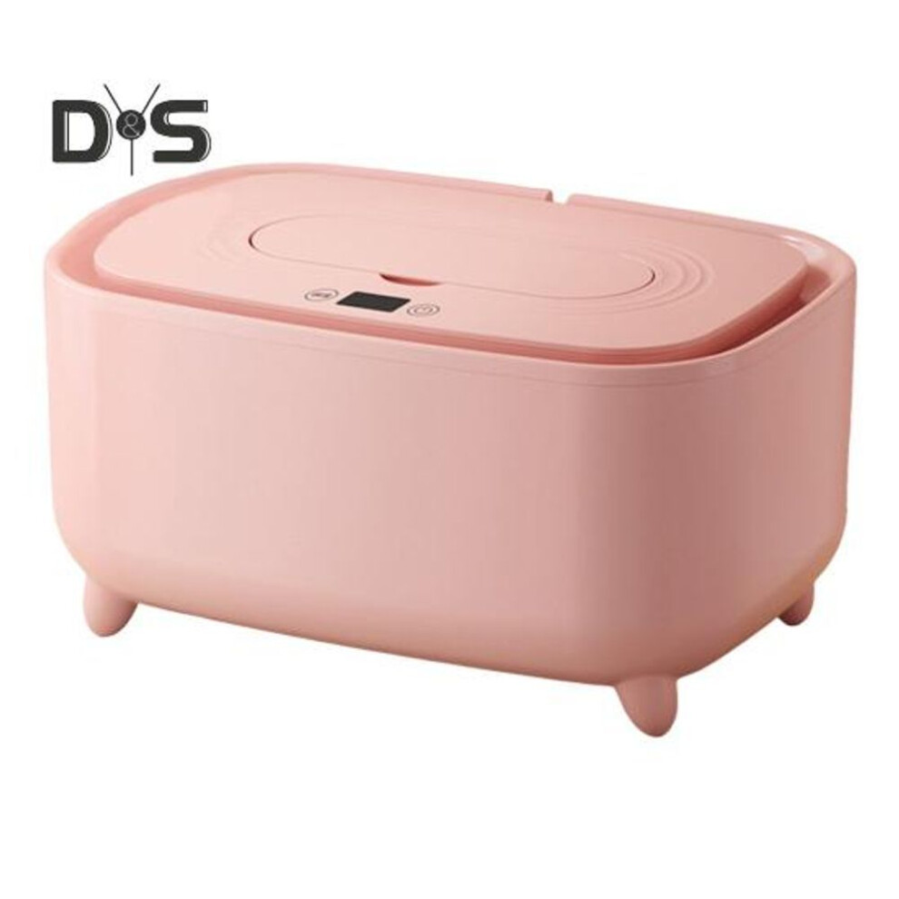 (pink, USB) Baby Wipe Warmer Box Temperature Adjustable Digital Display Large Capacity Home Travel USB Babies Wet Tissue Dispenser Heater