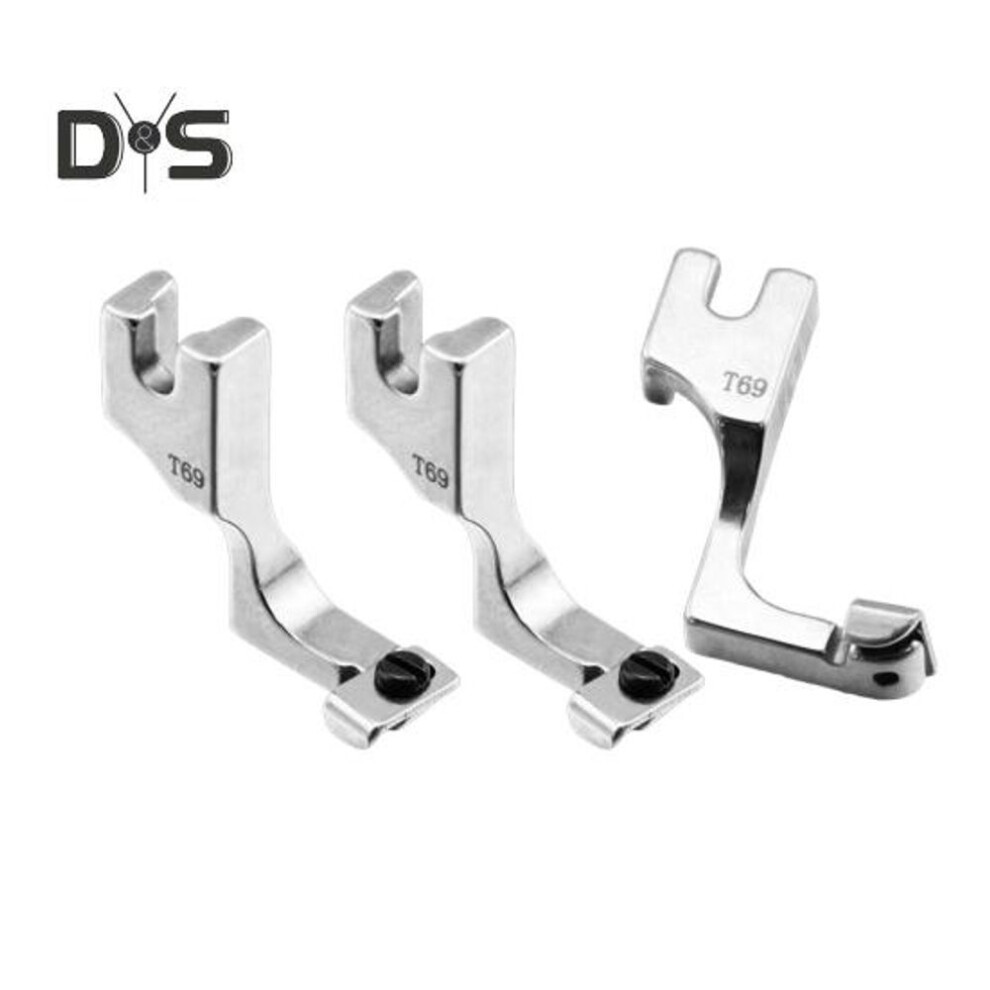 (as the picture, 3pcs) T69 Adjustable Presser Foot Invisible Zipper Guide Sewing Machine Steel Presser Foot Sewing Presser Foot For Handling No. 3 And No. 5 Zippers