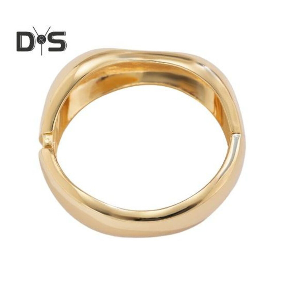 (as the picture, E) Gold Silver Bangle Bracelets Hiphop Wide Cuff Bangle Bracelet Irregular Wave Armband Jewelry For Women And Men
