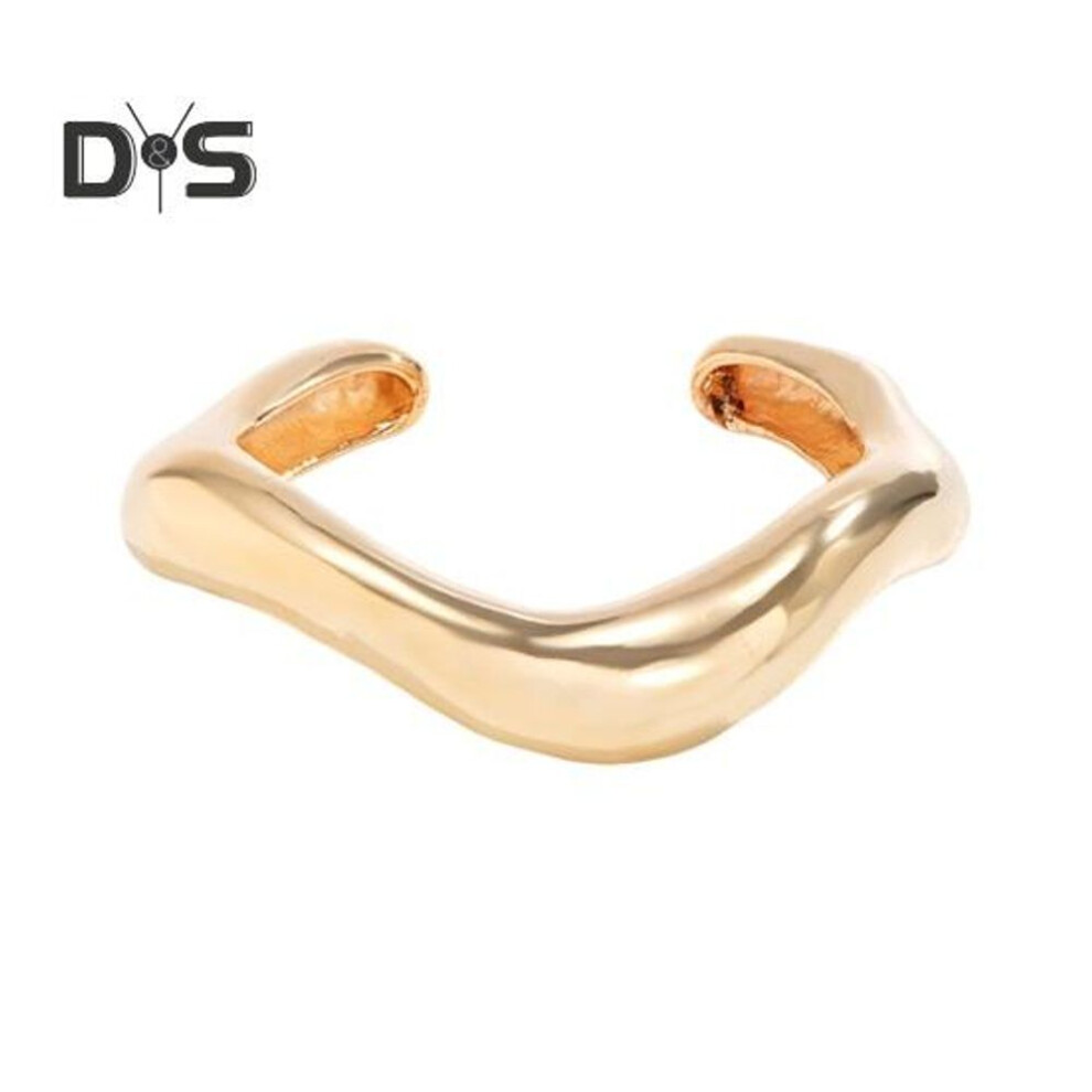 (as the picture, A) Gold Silver Bangle Bracelets Hiphop Wide Cuff Bangle Bracelet Irregular Wave Armband Jewelry For Women And Men
