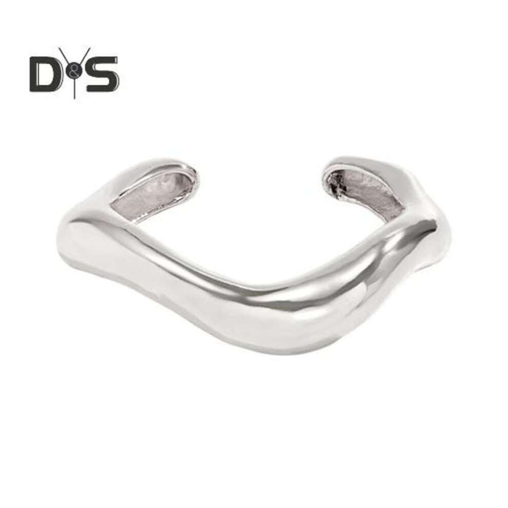 (as the picture, B) Gold Silver Bangle Bracelets Hiphop Wide Cuff Bangle Bracelet Irregular Wave Armband Jewelry For Women And Men