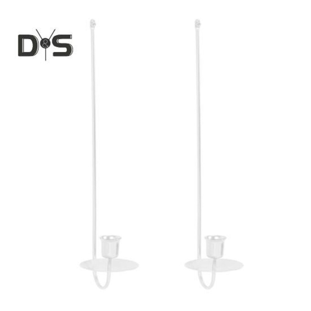 (white) 2 Pcs Metal Candle Holder Wall Decor Candle Sconce Holder Modern Wall Mount Tapered Candles Holders For Fireplace Living Room Farmhouse