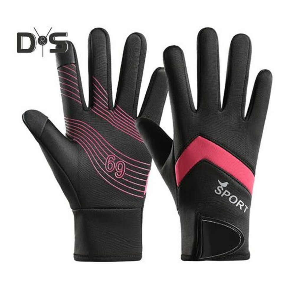 (pink) Winter Gloves Windproof Thermal Gloves Touch Screen Cold Weather Warm Snow Gloves For Skiing Cycling Running Snowboarding Fishing