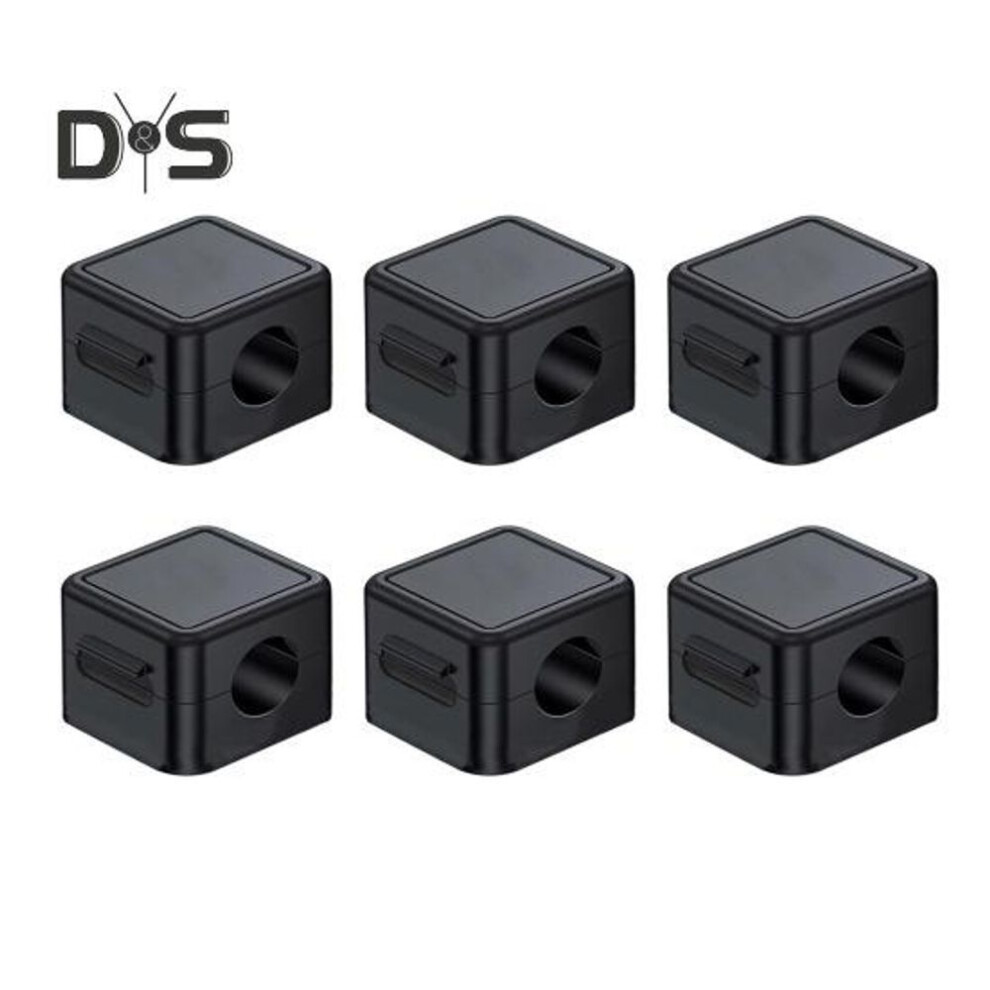 (black, 6pcs) 6Pcs Magnetic Cable Clips Enhanced Adhesive Wire Holder for Desk Nightstand Car Cord Organizer Keepers for Home Office Cable Clamp for Phone USB