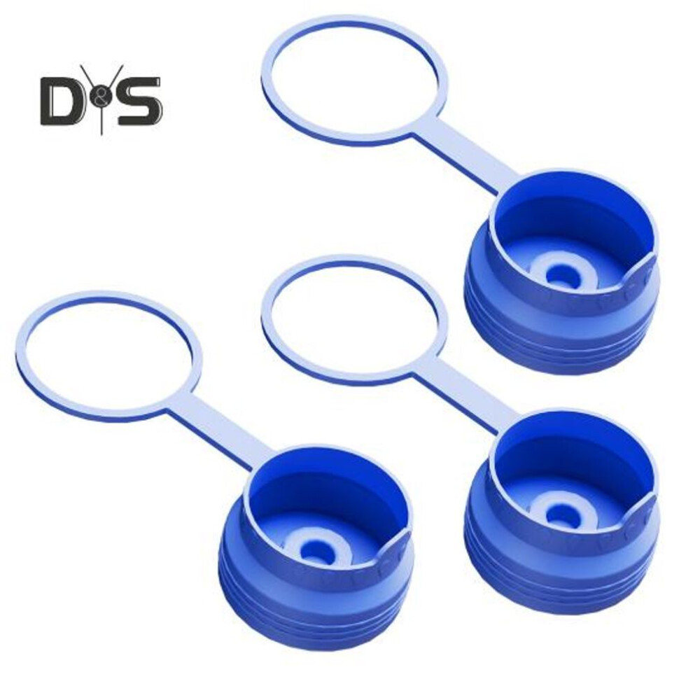 (as the picture, 3pcs) 1/2/3/4pcs 5 Gallon Water Jug Cap Silicone Bucket Lid Leak Proof Reusable Sealed Lid No Spill Replacement Cap For 55mm Bottled Water Dispenser