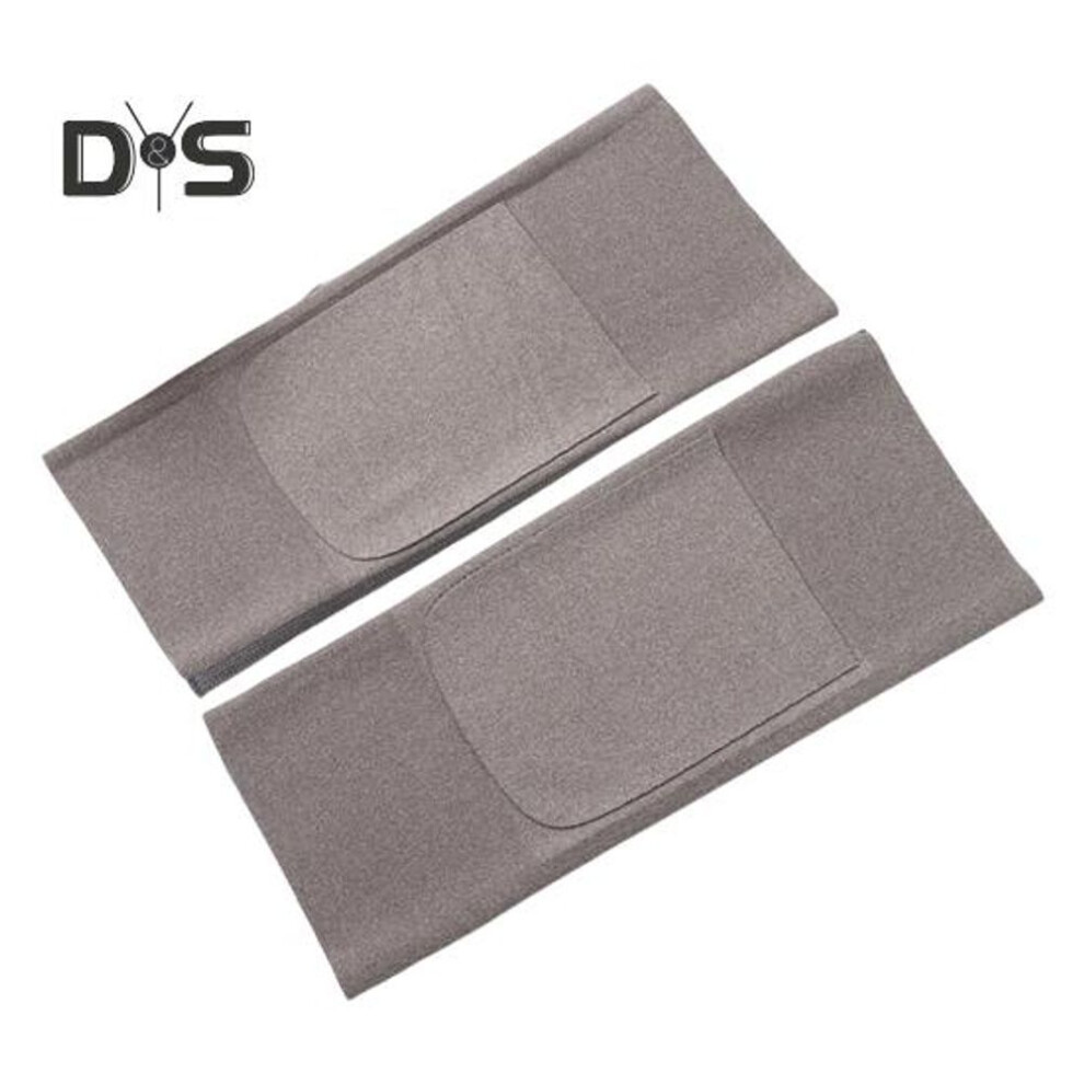 (grey) 1 Pair Knee Pads with Front Pocket for Warmers Anti-slip Warm Leggings High Elasticity Velvet Knee Brace for Outdoor Sports Cold Weather