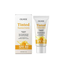 (1PC) Tinted Face Sunscreen, SPF 40, Moisturizing Sunscreen for Face, Lightweight, Non-Adhesive Travel Size, Long-Lasting Protection for Face and Body