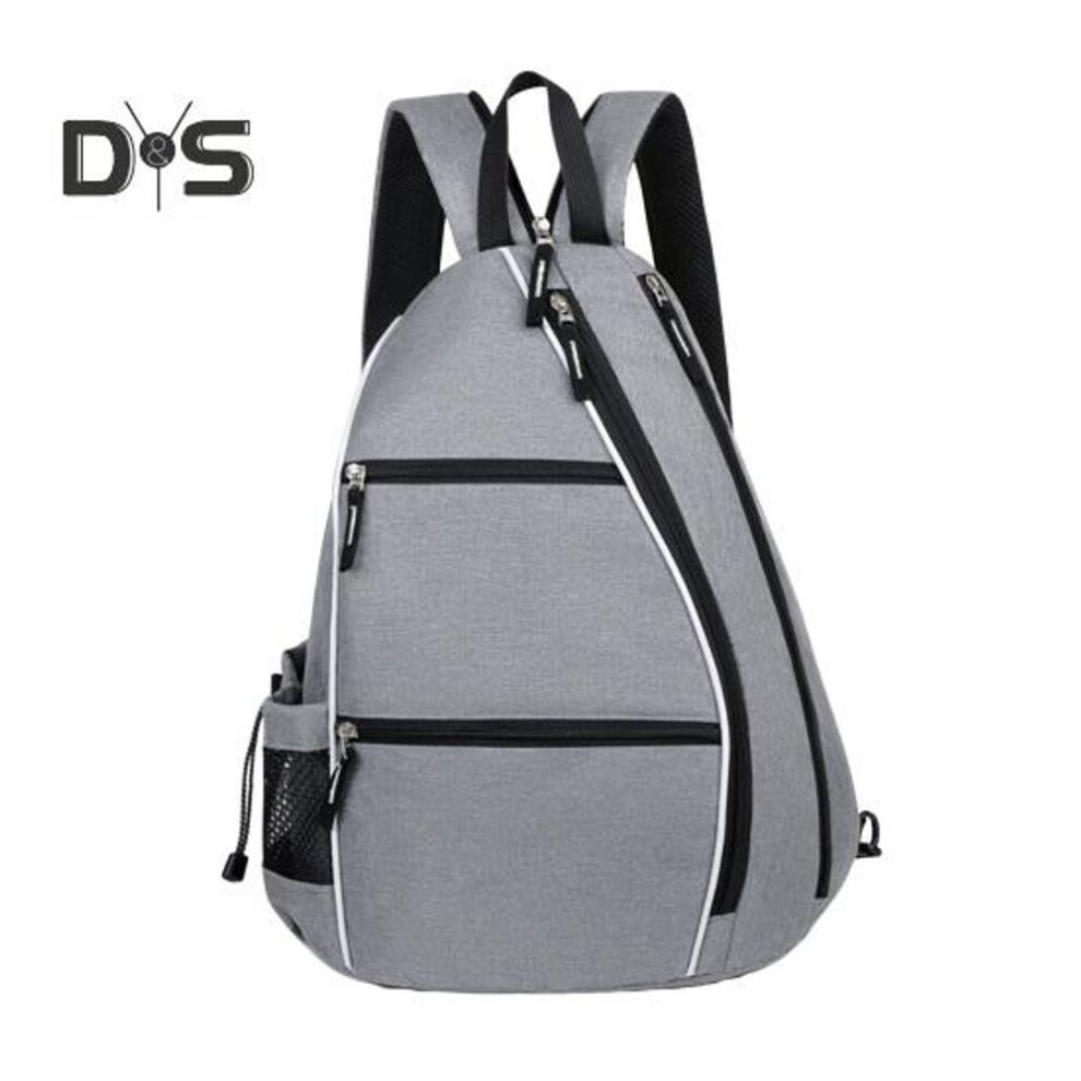 (grey) Pickleball Bag Tennis Badminton Racket Backpack Adjustable Sling Shoulder Sports Bag Pickleball Backpack with Water Bottle Holder