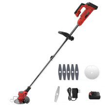 (As show, One size) Electric Weed Trimmer 1300W 15800RPM Telescopic Cordless Lawn Trimmer with 8 Blades for Yard Garden