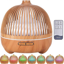 (As show, One size) Essential Oil Diffuser, 550ml Ultrasonic Humidifier Aromatherapy Diffuser with 7 Colors Electric Aromatherapy LED Lights, Super Quiet, Home, Office, B