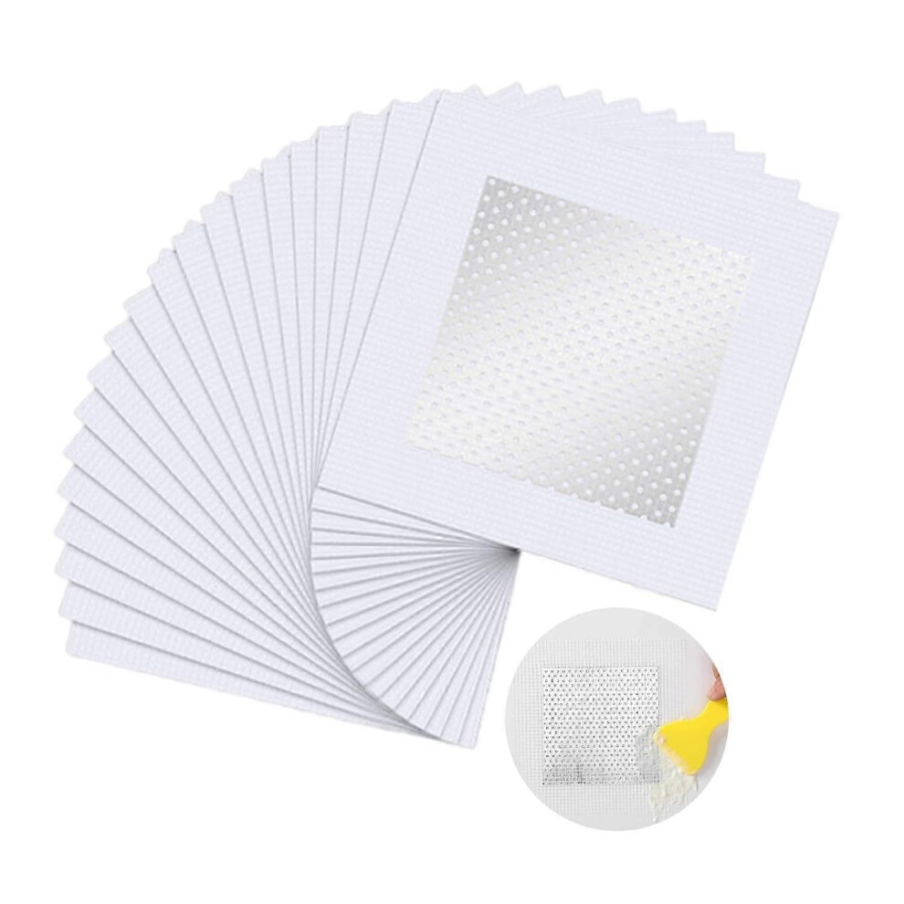 (As Show, One Size) Wall Repair Patch Wall Repair Kit 20 Pieces Self Adhesive Wall Patch Aluminum Wall Repair Patch Patches For Repairing Damaged Wall 4909775509953