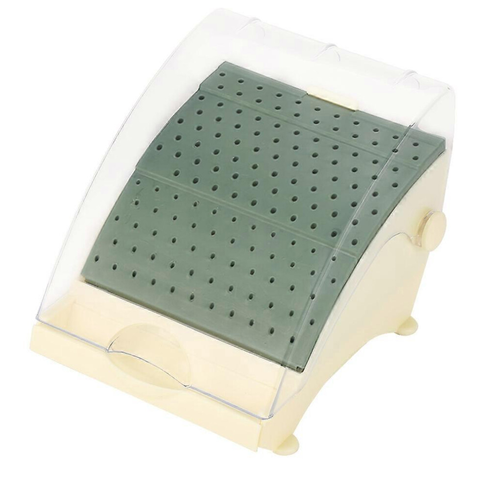 (As Show, One Size) 142 Holes Dental Bur Holder Block Stand Disinfection Case With Pull Out Drawer 6909775542682