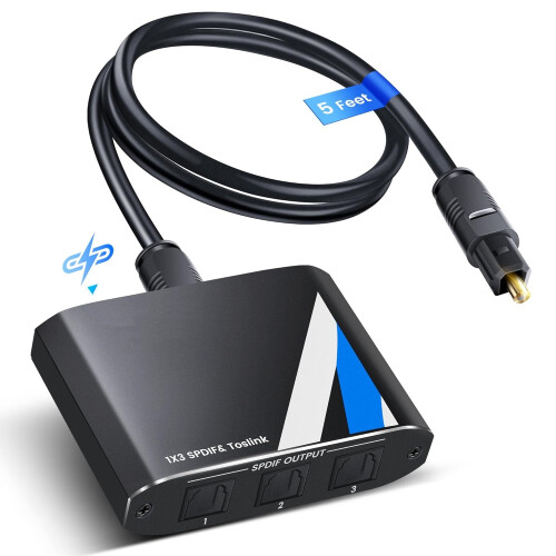 Optical Audio Splitter 1 in 3 Out