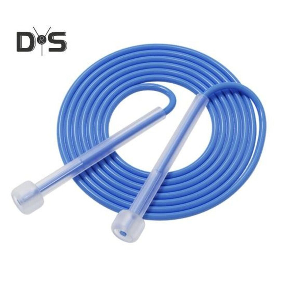 (blue) 300cm Pvc Skipping Rope Adjustable Non-slip Handle Tangle-free Physical Testing Fat Burning Students Training Kids Adults Fitness Jump Rope