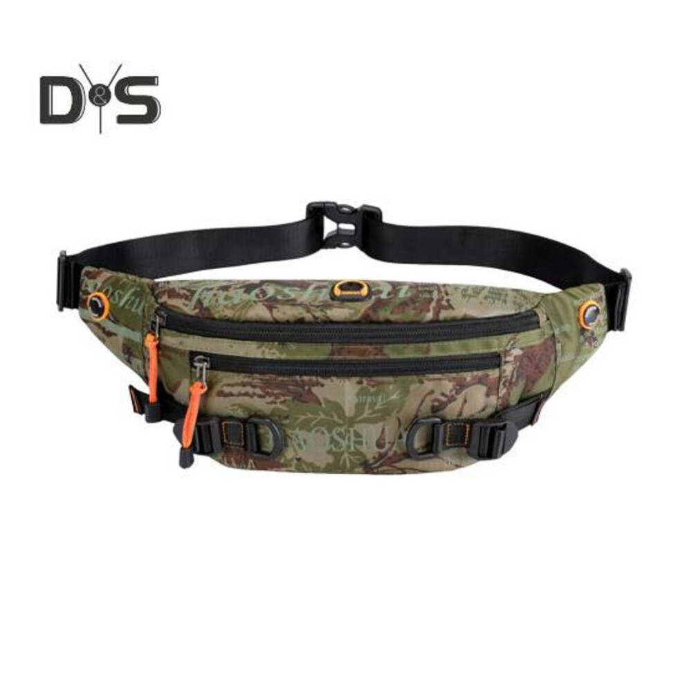 (camouflage) Large Crossbody Fanny Pack Sports Waist Bag Waterproof Hip Pouch Bum Bag Outdoor Waist Pack For Jogging Hiking Fishing Men Women