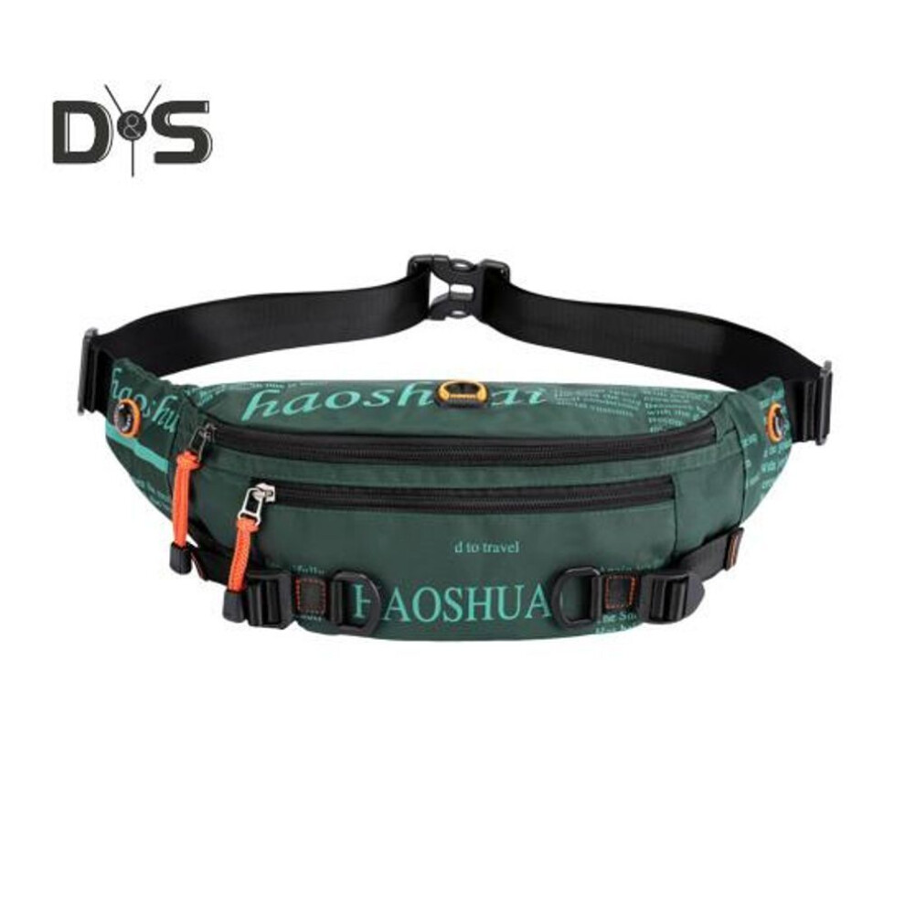 (dark green) Large Crossbody Fanny Pack Sports Waist Bag Waterproof Hip Pouch Bum Bag Outdoor Waist Pack For Jogging Hiking Fishing Men Women