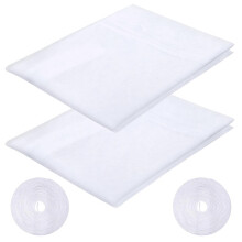 (As show, One size) 2 PCS mosquito net window fly screen mosquito net insect net fly net with self-adhesive tape for windows mosquitoes insects, 2m long and 1.5m wide