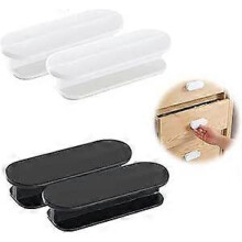 (As show, One size) Pack of 4 balcony door handles - self-adhesive door handles for balconies, windows and furniture, door handles and cabinet handles, high-quality ABS m