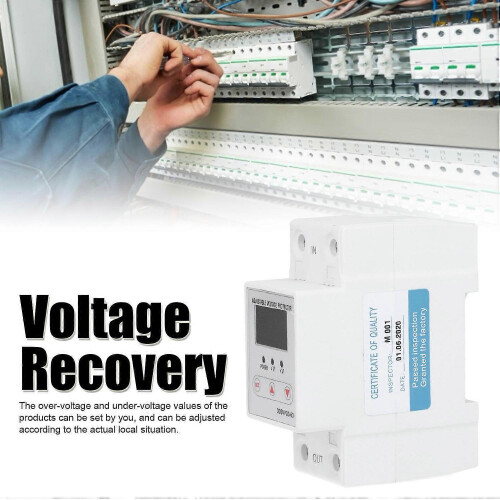 (As show, One size) DDSVPD363 Adjustable SelfRecovery Automatic Reset Voltage Protection Device 220V(63A ) 1