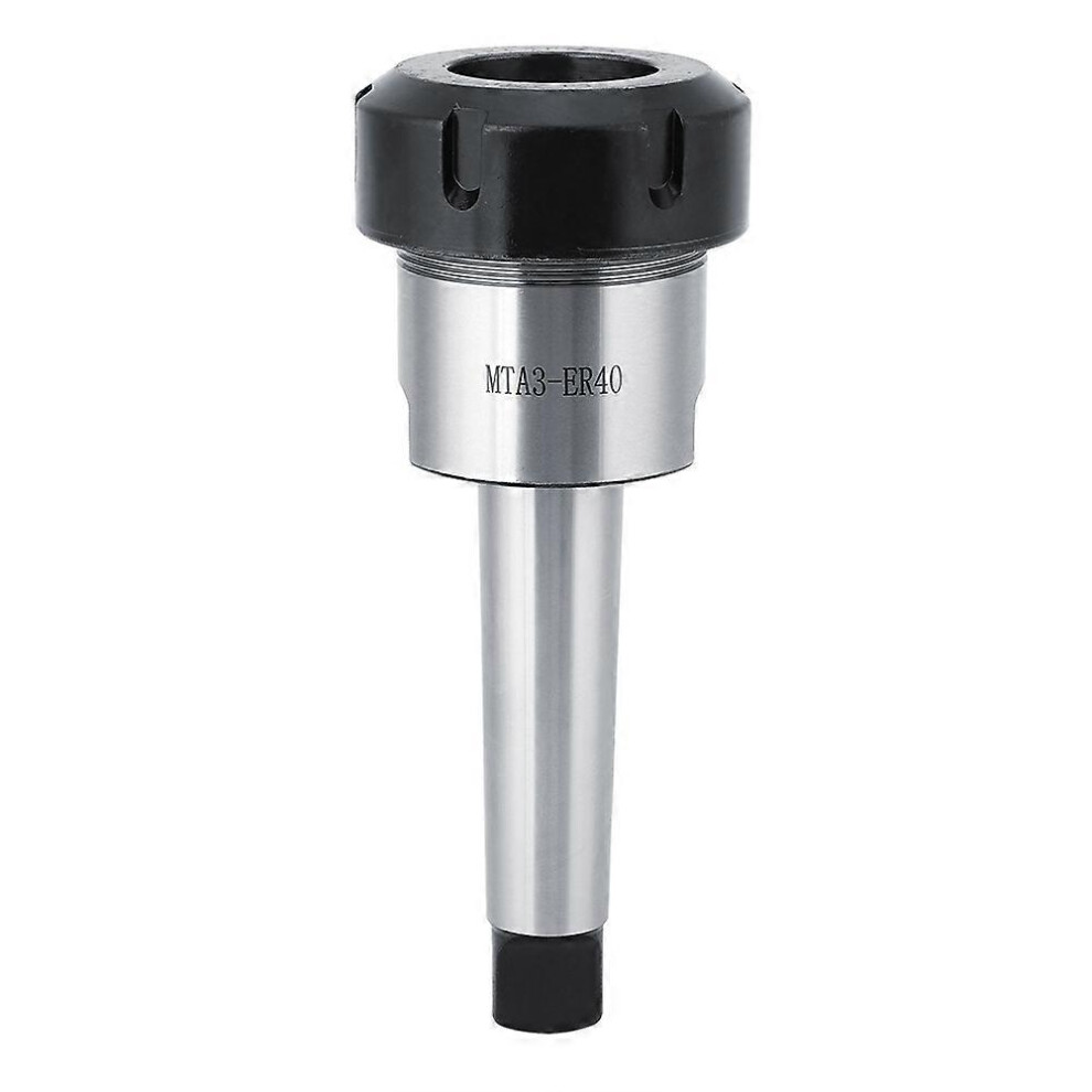 (As Show, One Size) Carbon Steel Mta3 Er40um Morse Taper Collet Chuck Holder For Lathe Milling Machine 3-26Mm 6909775623947