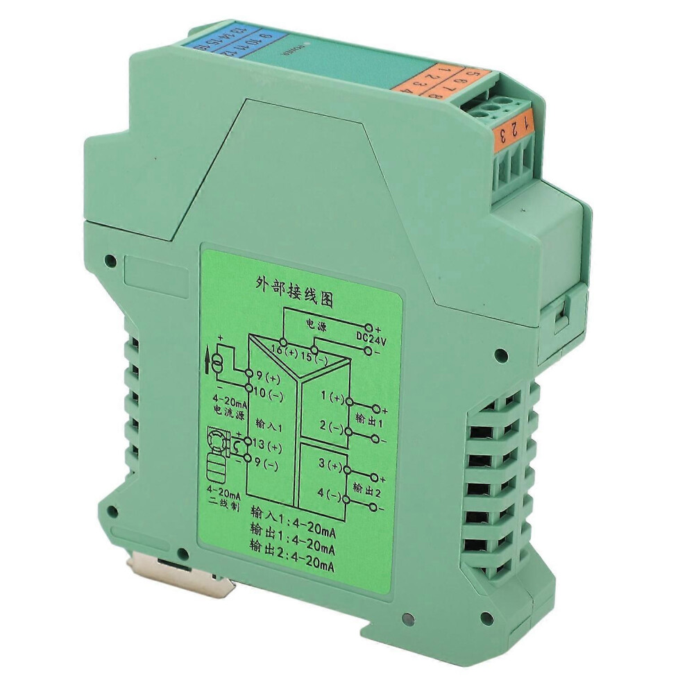 (As Show, One Size) 1 In 2 Out Dc Current Signal Isolator Plc Detect Current Signal Isolator Transmitter 4Â20Ma Dc24v 6909775569566