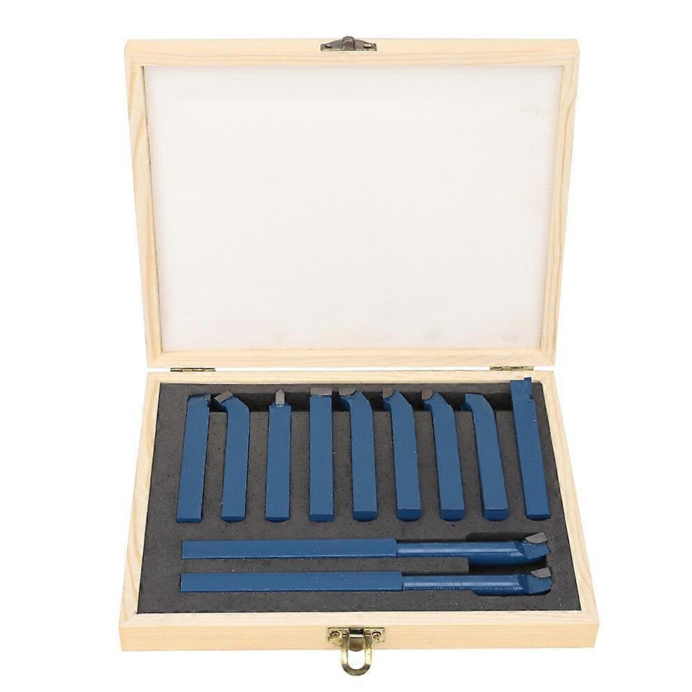 (As Show, One Size) 11Pcs Carbide Tipped Weld Turning Tool Lathe Cutter Cutting Tool Set16x16mm 6909775590584