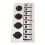 (As show, One size) Rocker Switch Panel 8 Gang 1224V 5 Pin Blue Light Toggle On Off Lights Control Switch Panel 4