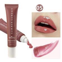 (k5) Tinted Lip Butter Balm - Glossy Moisturizing Mini Lip Balm for High Shiny Finish - Shine & Hydration - Softening & Soothing Peptide Lip Care