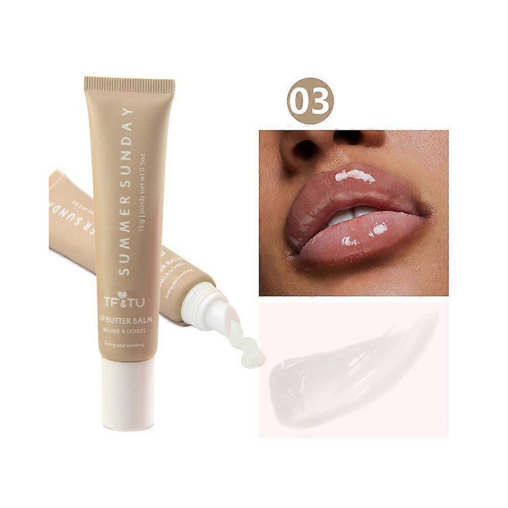 (k3) Tinted Lip Butter Balm - Glossy Moisturizing Mini Lip Balm for High Shiny Finish - Shine & Hydration - Softening & Soothing Peptide Lip Care