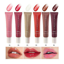 (6pcs) Tinted Lip Butter Balm - Glossy Moisturizing Mini Lip Balm for High Shiny Finish - Shine & Hydration - Softening & Soothing Peptide Lip Care