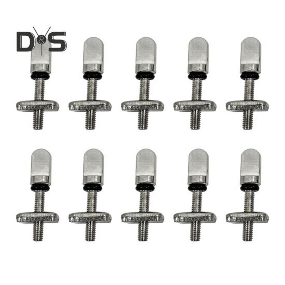 (as the picture, 10 pcs) 6/8/10Pcs Surfboard Fin Screws Stainless Steel SUP Surf Thumb Fin Screws for Long Board Paddle Board Inflatables