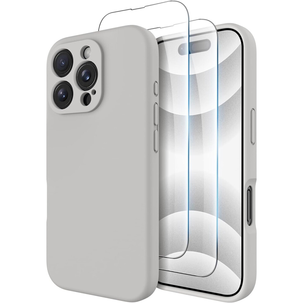 (Natural Titanium) Compatible With Iphone 16 Pro Case With 2 Pack Screen Protectors, Compatible With Magsafe, Shockproof Military-Grade Protection 6900601882521