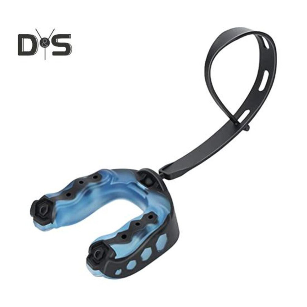 (blue, M) Football Mouth Guard Adult Youth Sports Mouthguard With Strap Football Boxing Mouthpiece For Rugby Lacrosse Hockey