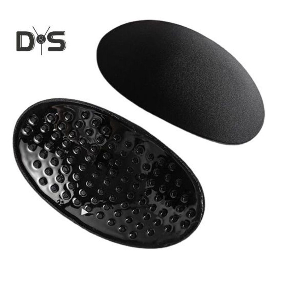 (black) 1 Pair Shoulder Pads For High Low Shoulders 3D Self Adhesive Silicone Anti-slip Sponge Shoulder Push-up Pad Sweat-proof Smooth Curves Diy Clothes