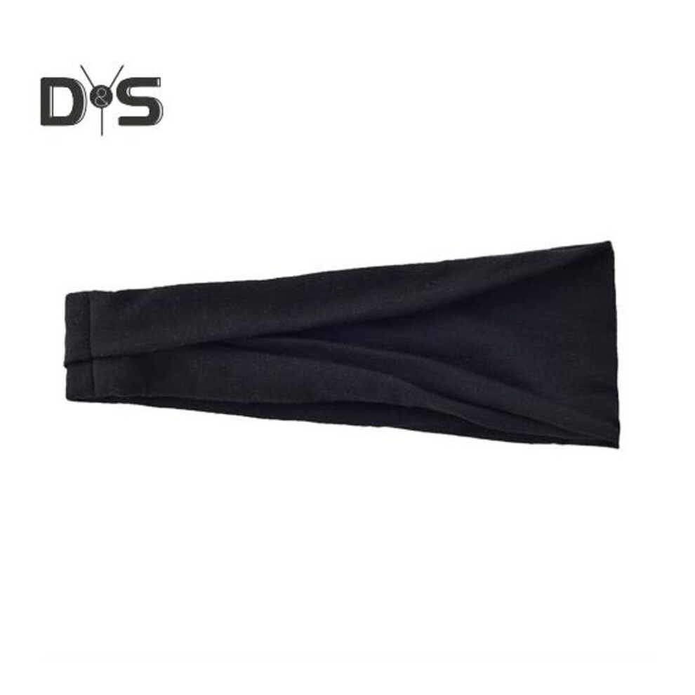 (black) Elastic Hair Band Fixing Reducing Breakage Solid Color Design Versatile Wide Hairband Hair Accessory