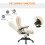 Homcom HOMCOM Heated Vibrating Massage Office Chair with Reclining Function, Beige 7