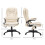 Homcom HOMCOM Heated Vibrating Massage Office Chair with Reclining Function, Beige 3