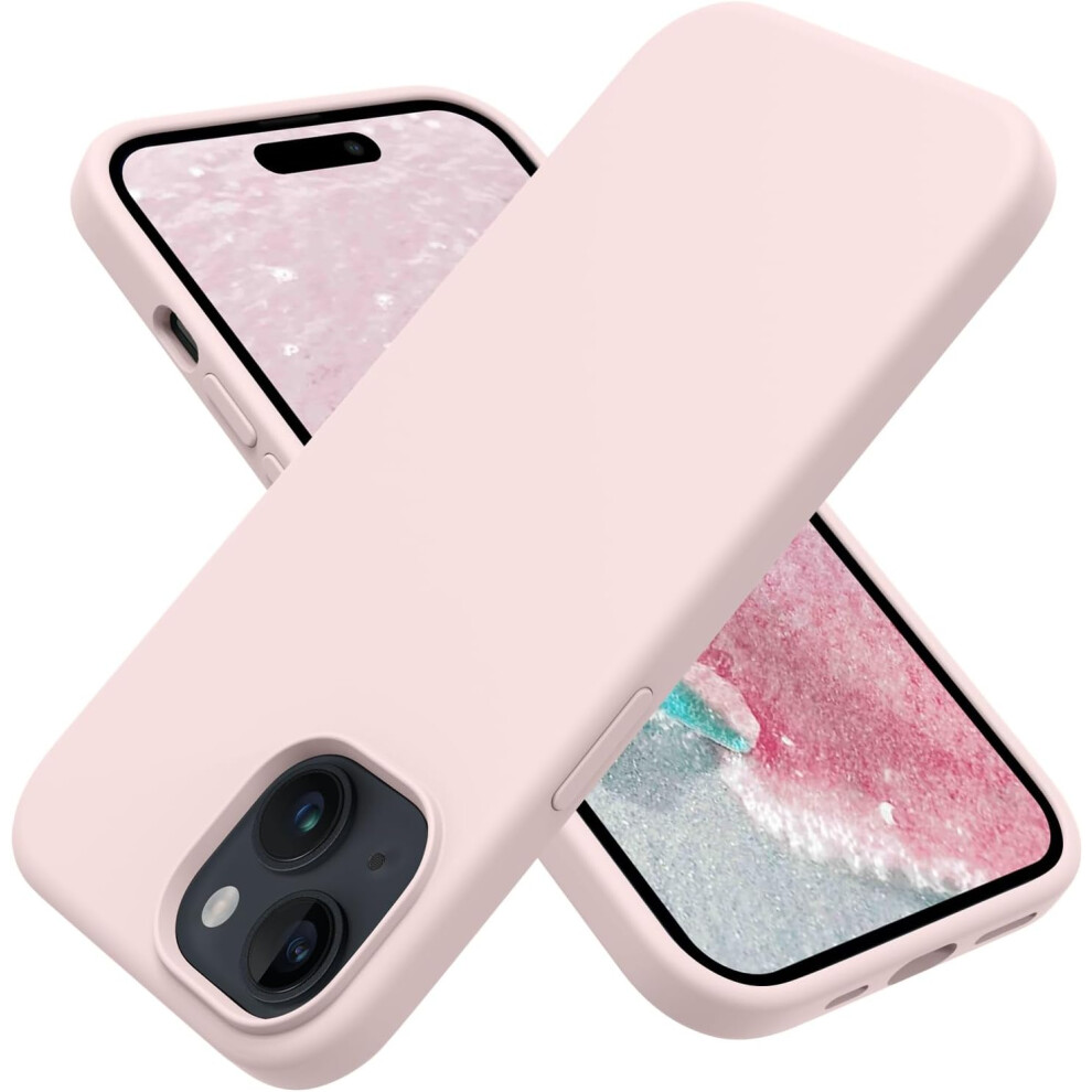(Iphone 15 Case, Chalk ) Designed For Iphone 15 Case, Silicone Shockproof Slim Thin Phone Case For Iphone 15(6.1 Inch) Pink 6979145367641