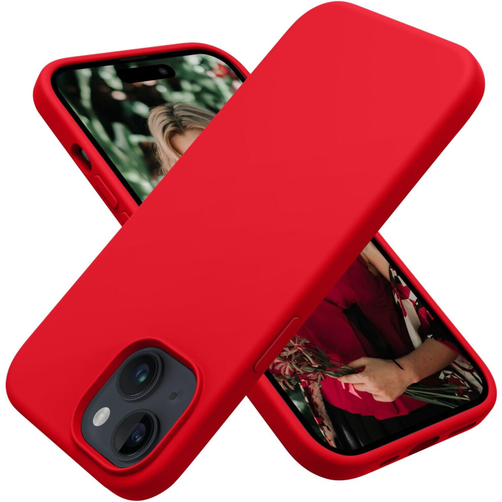 (Iphone 15 Case, ) Designed For Iphone 15 Case, Silicone Shockproof Slim Thin Phone Case For Iphone 15(6.1 Inch) Red 6979145367740